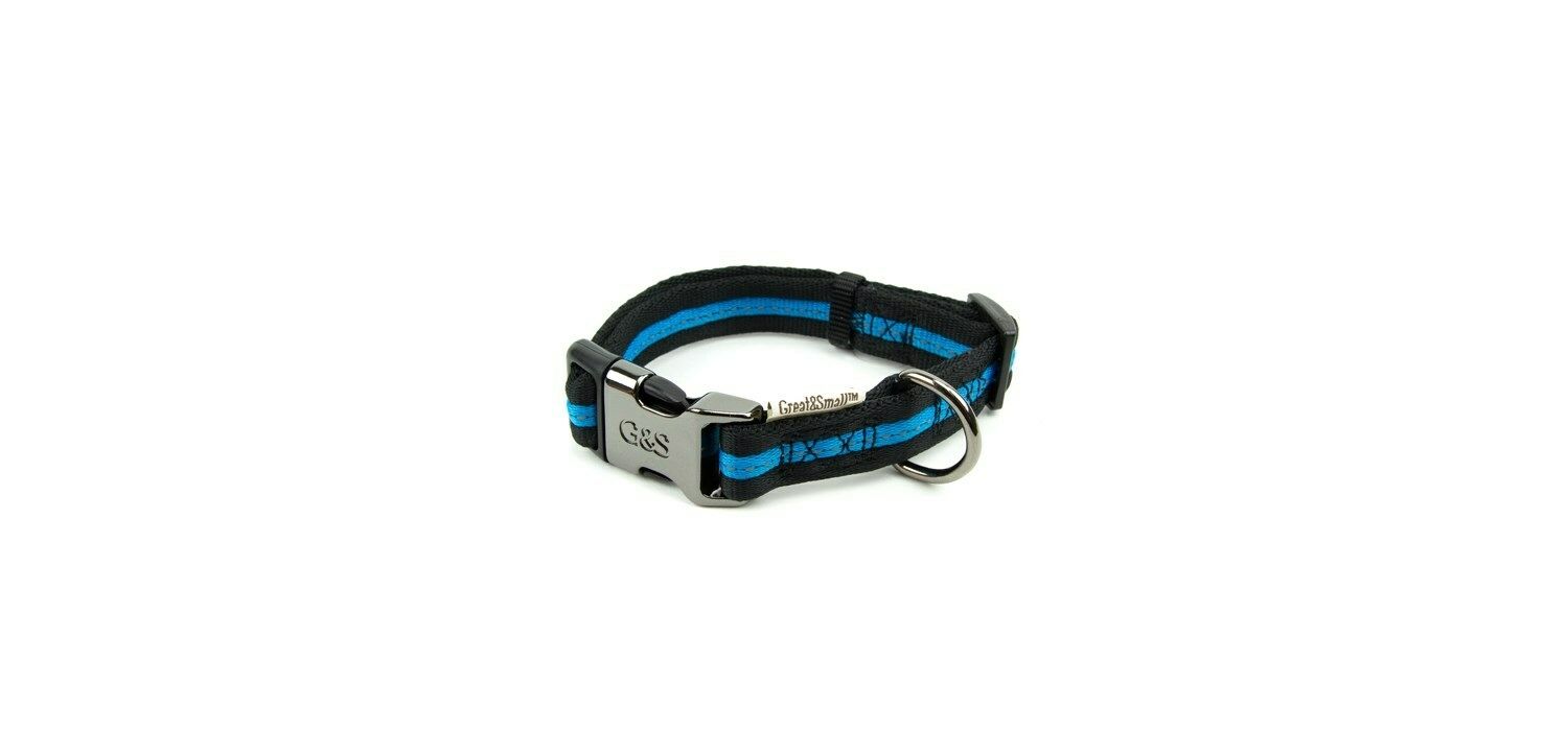  Great&Small Classic Soft Blue Nylon Collar