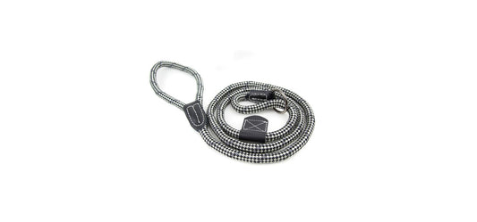  Great&Small Rope Slip Lead Black With Leather
