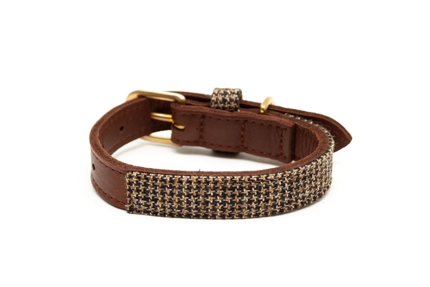  Great&Small Hawkhurst Tweed Leather Collar