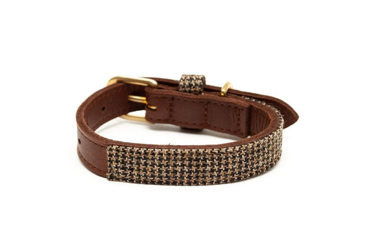  Great&Small Hawkhurst Tweed Leather Collar