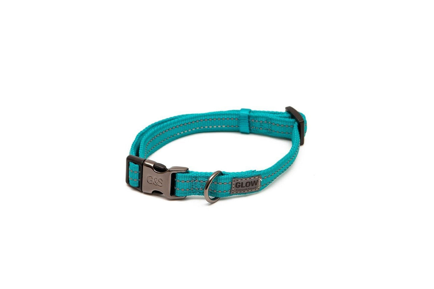  Great&Small Glow Reflective Collar In Turquoise