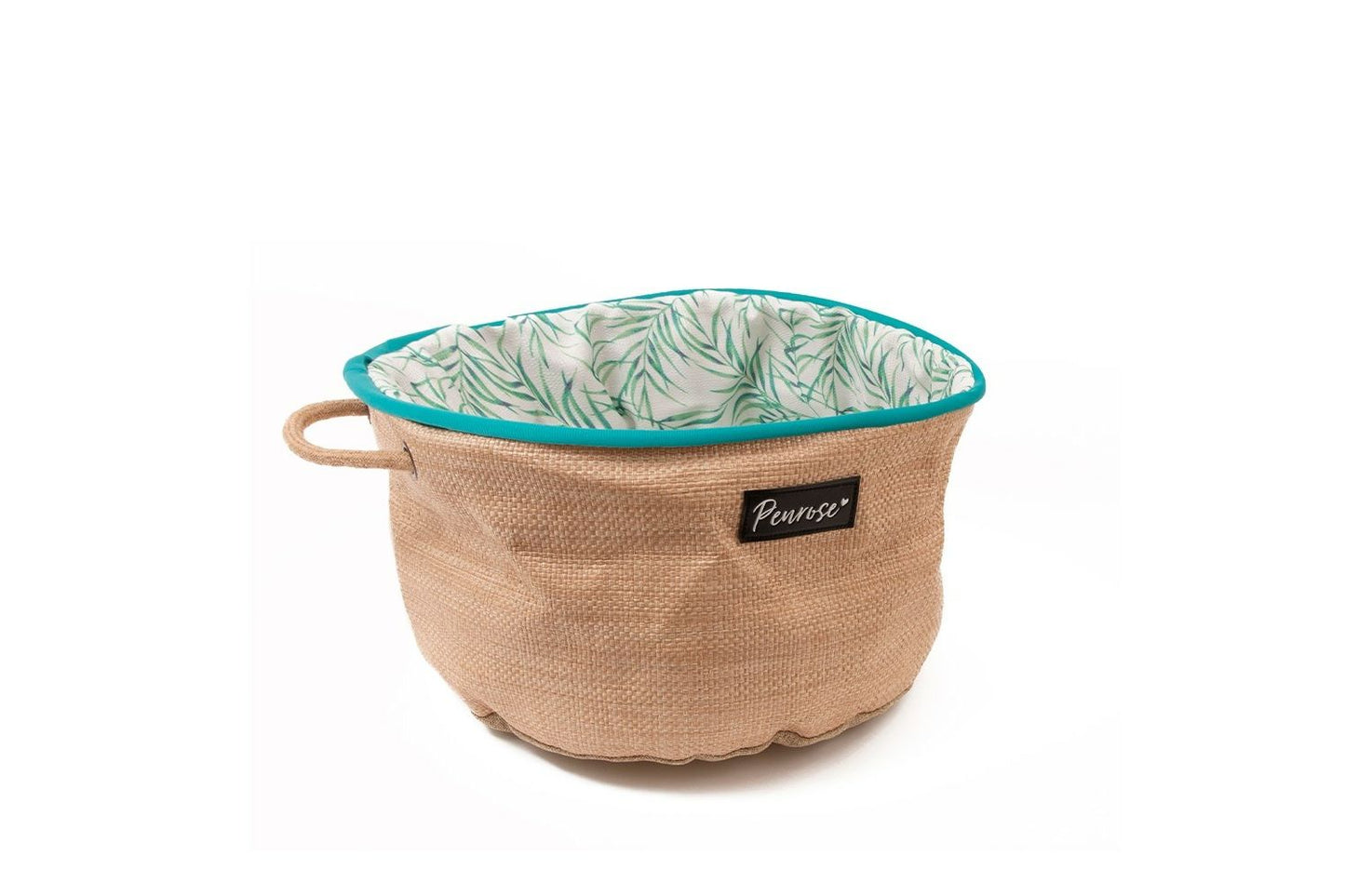 Great&Small Penrose Cat Woven Basket With Botanical Print