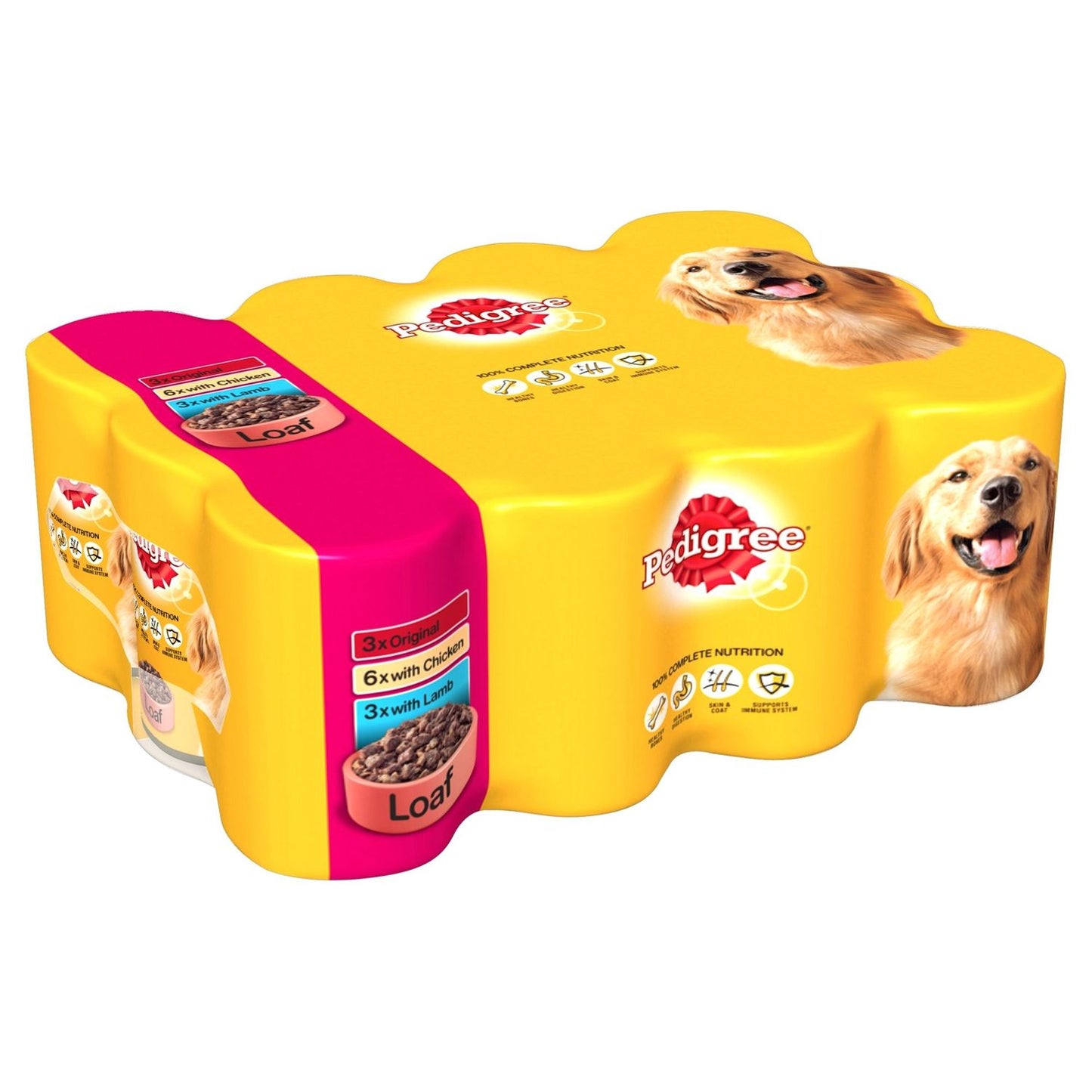  Pedigree Meat Loaf Wet Dog Food Variety Pack