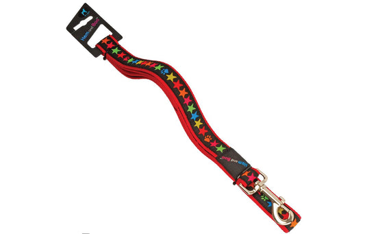  Hem & Boo Star Dog Lead Red