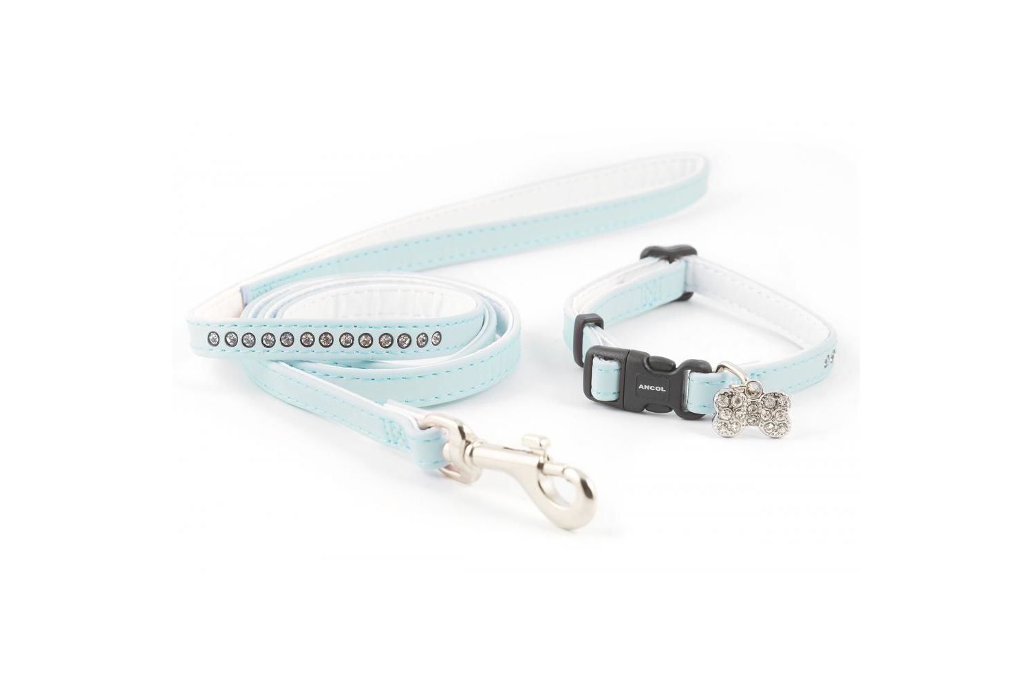  Ancol Jewelled Blue Puppy Collar & Lead Set