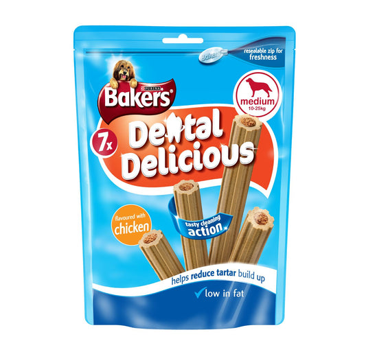  6 X Bakers Dental Delicious Medium Chicken 200g