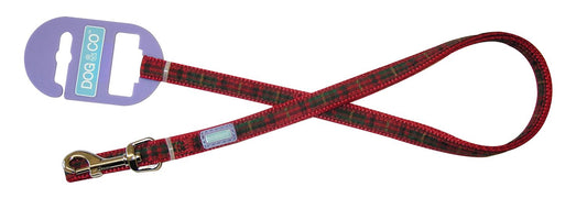  Dog & Co Tartan Lead Red
