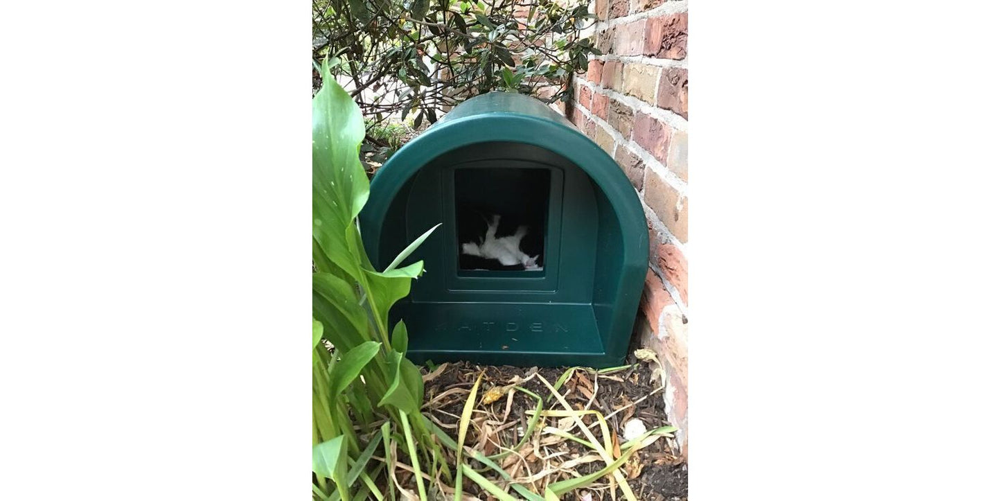  Mr Snugs KatDen Outdoor Cat Kennel/Shelter - Dark Green (Various Options)