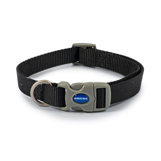  Ancol Viva Nylon Black Adjustable Dog Collar