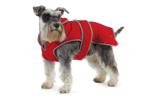  Muddy Paws Stormguard With Fleece Lining Dog Coat In Red