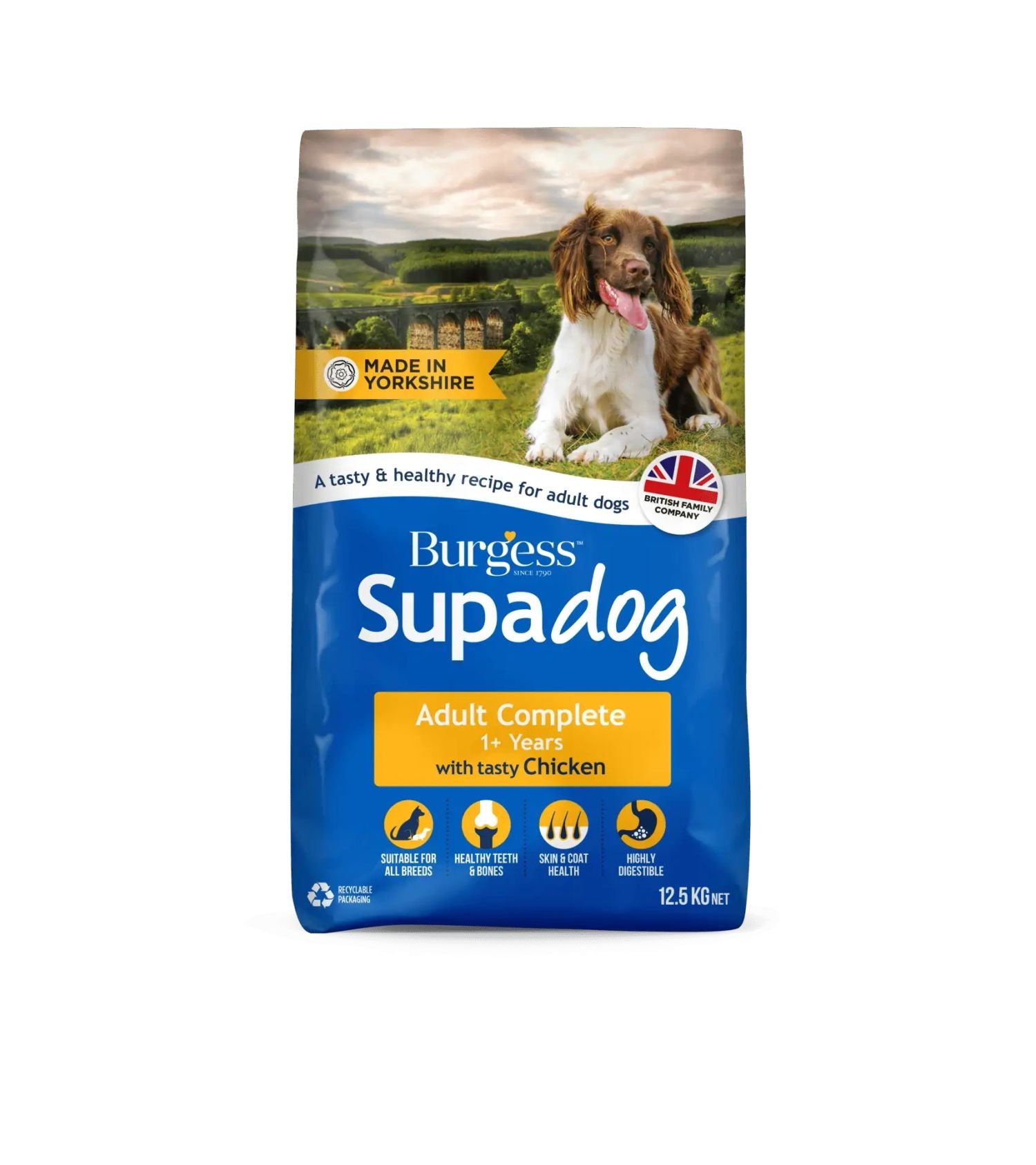  Burgess Supadog Adult Dry Dog Complete Food With Tasty Chicken 12.5kg