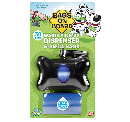  Bags On Board Bone Dispenser Black With 30 Bags
