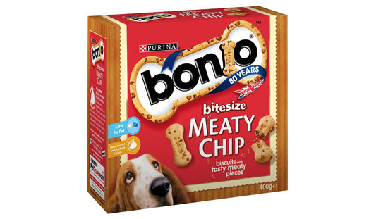  5 X Bonio Bitesize Meaty Chip 400g
