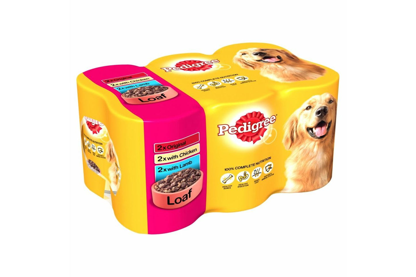  Pedigree Meat Loaf Wet Dog Food Variety Pack