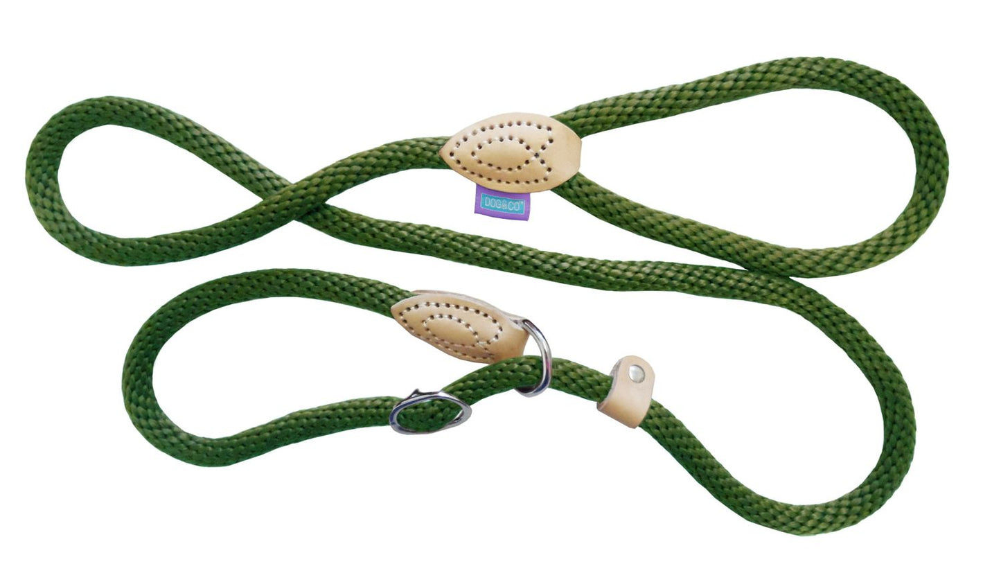  Dog & Co Rope Slip Lead Green 150cm