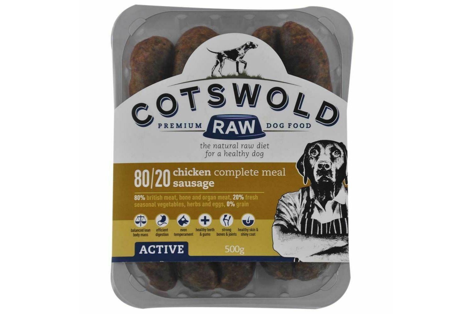  Cotswold Raw Active Sausage Chicken Dog Food