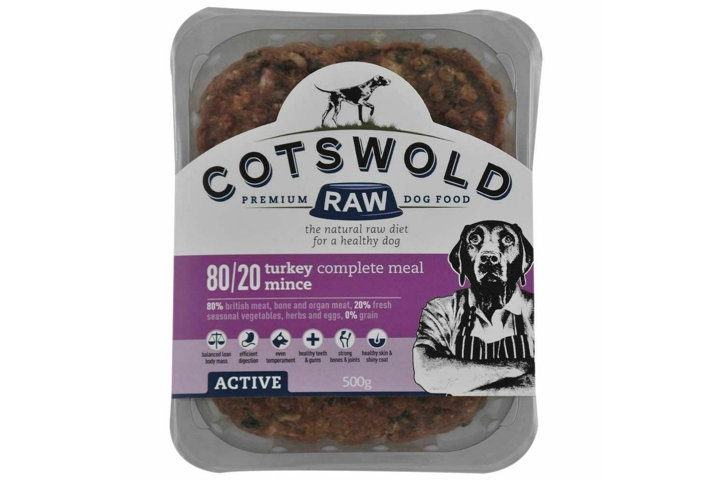  Cotswold Raw Active Mince Turkey Dog Food