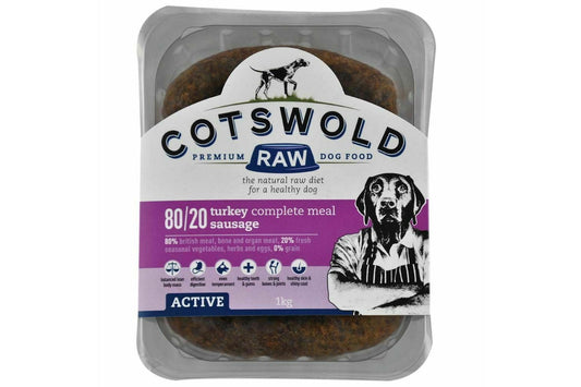  Cotswold Raw Active Sausage Turkey Dog Food