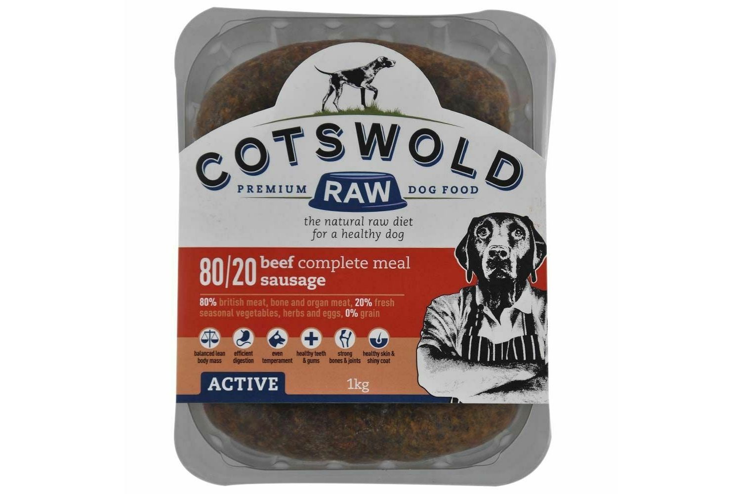  Cotswold Raw Active Sausage Beef Dog Food