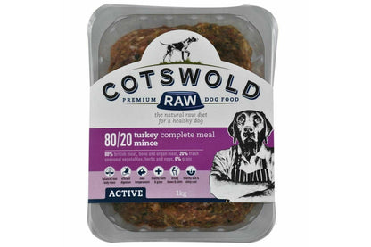  Cotswold Raw Active Mince Turkey Dog Food