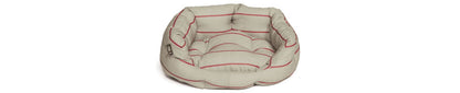 Danish Design Heritage Red & Cream Stripe Herringbone Deluxe Slumber Dog Bed