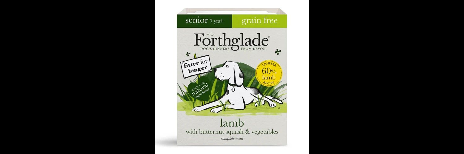  12 X Forthglade Grain Free Turkey & Lamb With Veg Complete Senior Wet Dog Food Variety Pack 395g