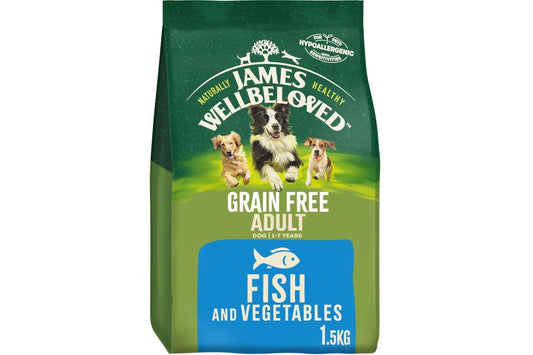  James Wellbeloved Grain Free Adult Dry Dog Food Fish & Veg