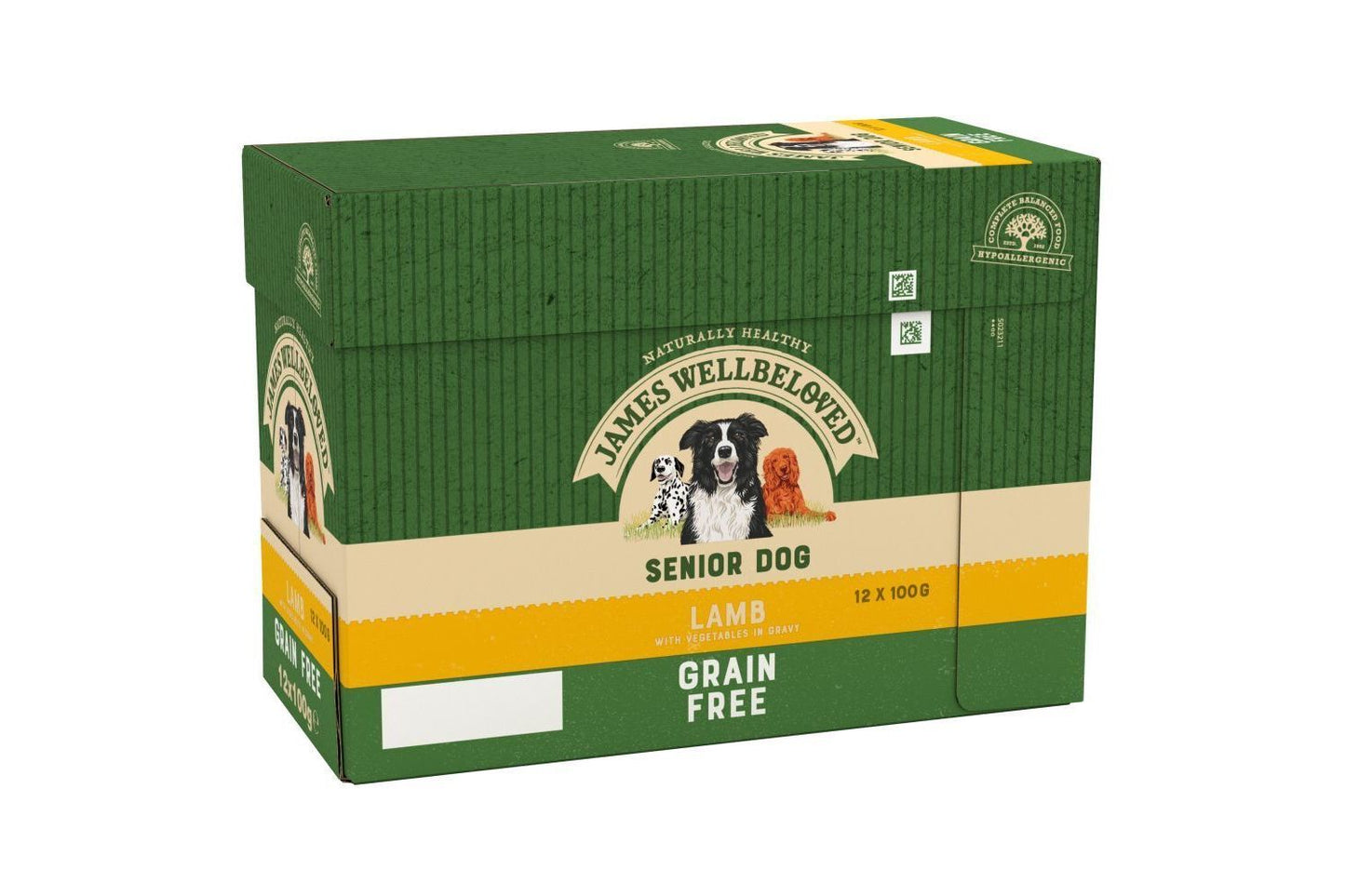  JAMES WELLBELOVED Grain Free Lamb Pouch Senior 12x100g