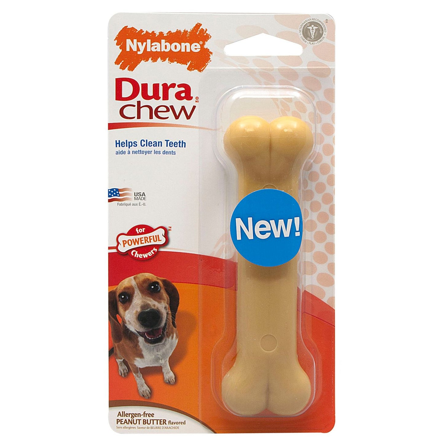  Nylabone Dura Chew Peanut Butter Wolf