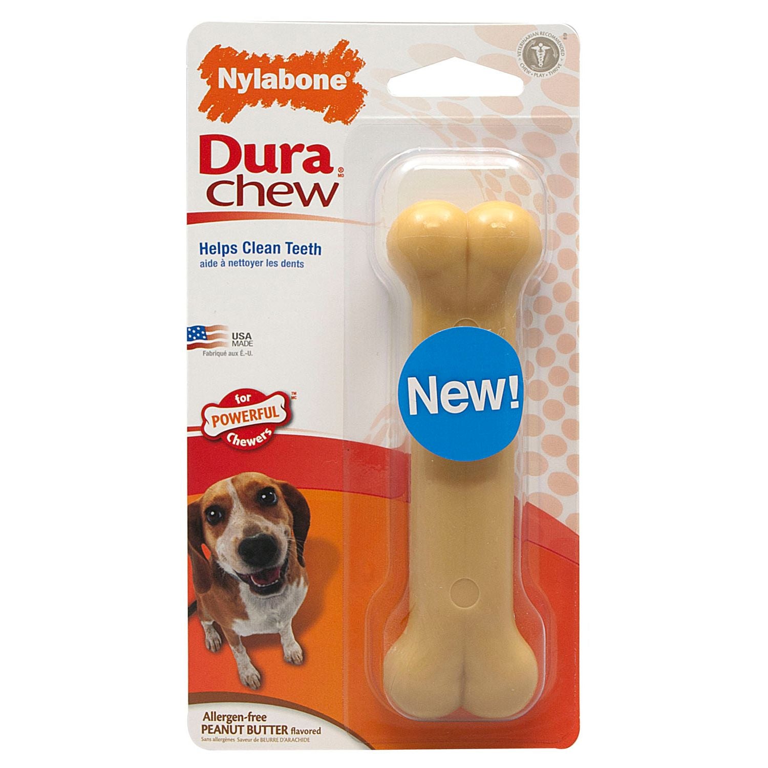  Nylabone Dura Chew Peanut Butter Wolf