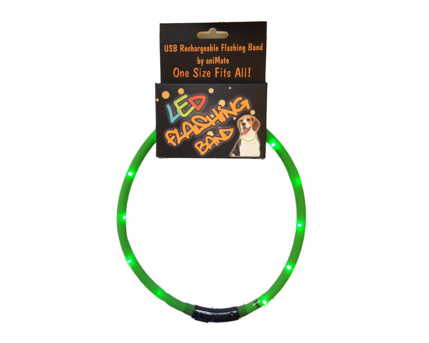  AniMate Walking Mate Flashing LED Green Band (70cm)