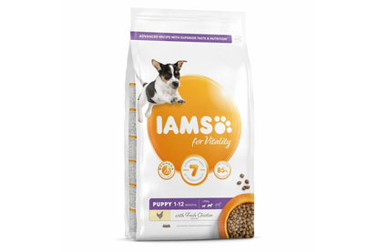  IAMS For Vitality Puppy Small & Medium Dog Food With Fresh Chicken