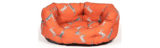  Danish Design Orange Woodland Hare Deluxe Slumber Dog Bed