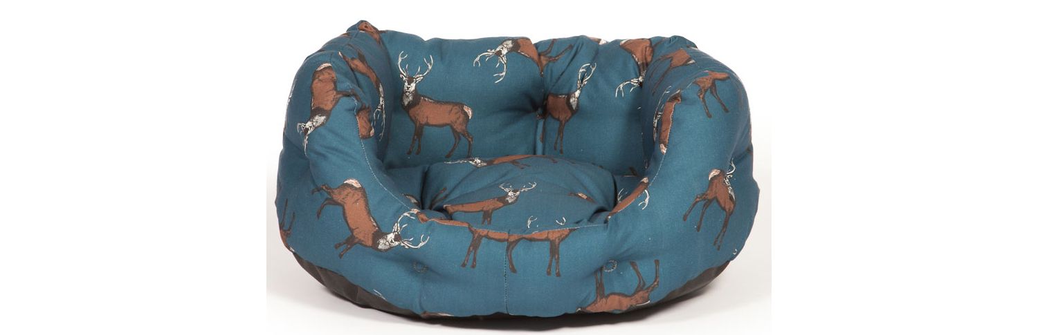  Danish Design Woodland Blue Stag Deluxe Slumber Dog Bed