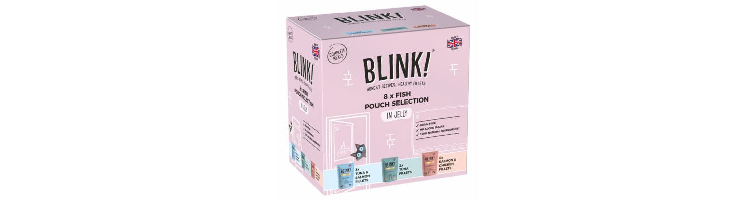  Blink! Wet Cat Food Fish Selection In Jelly Multipack Pouches