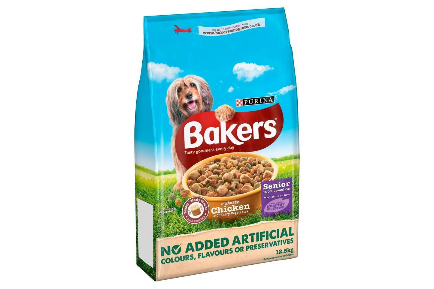  Bakers Complete Senior Meaty Bites - Chicken 12.5kg