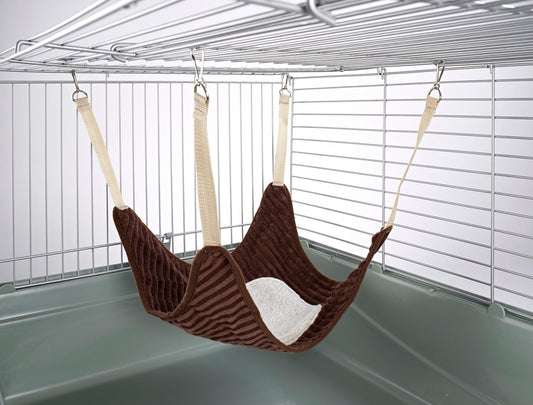  Little Friends Plain Rat/Ferret Hammock With Fleece Centre Luxury Chocolate