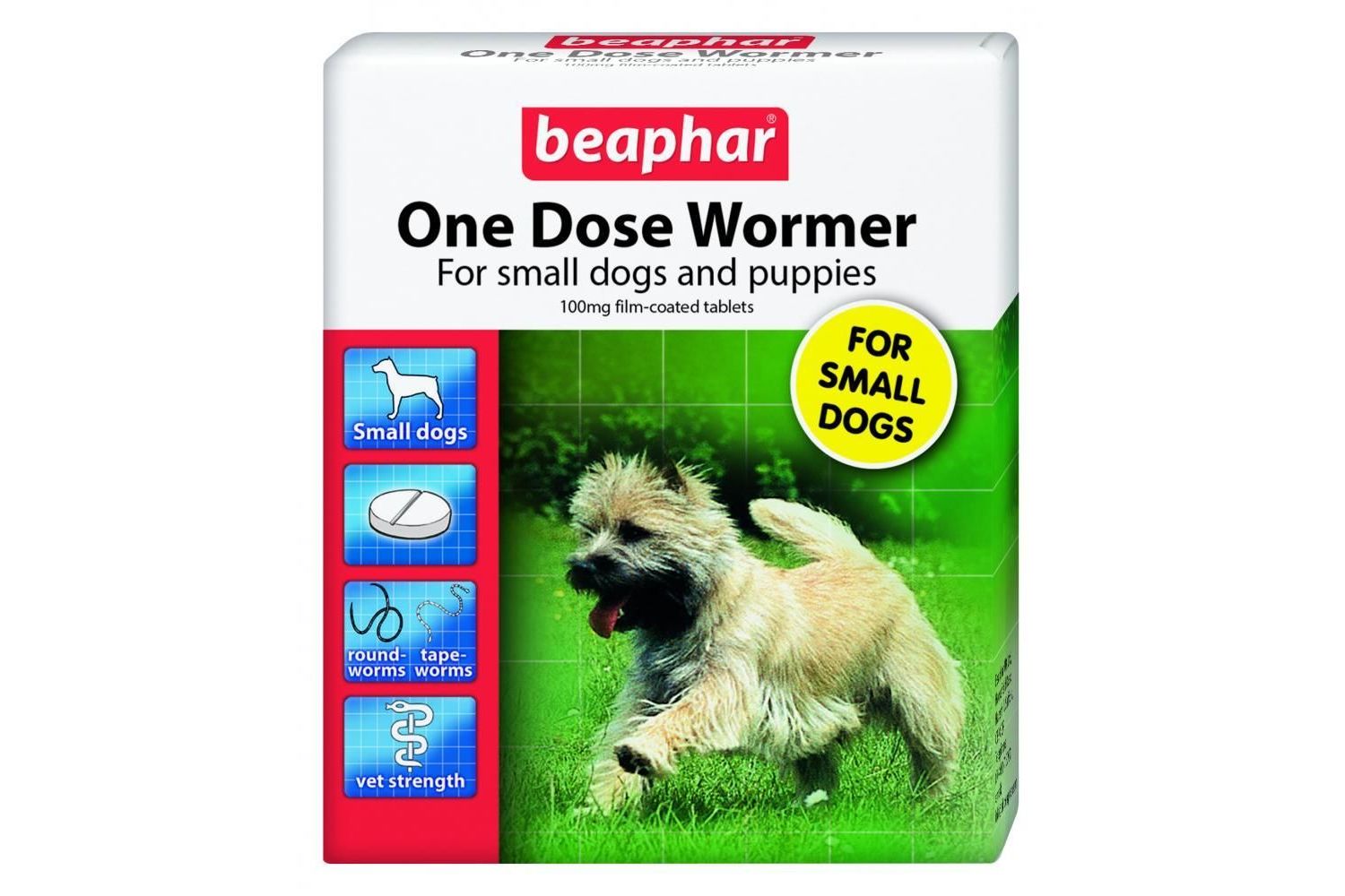  Beaphar One Dose Wormer For Small Dogs & Puppies 3 Tablets