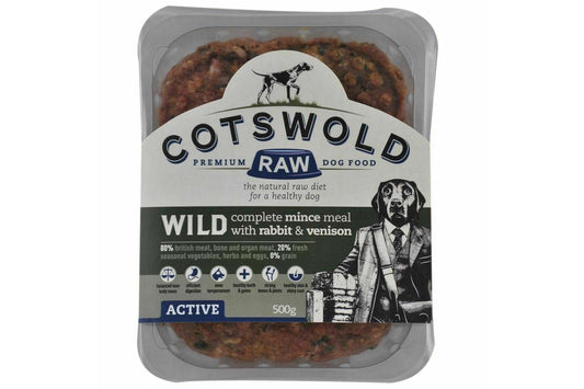  Cotswold Raw Wild Mince Venison & Rabbit Dog Food