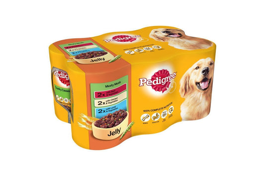  Pedigree Can In Jelly Meaty Meals 6 X 400g