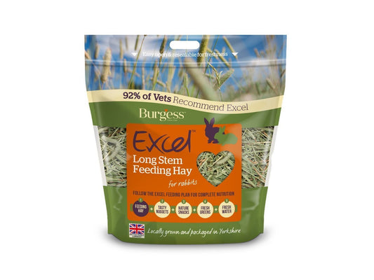  Burgess Excel Long Stem Feeding Hay For Rabbits 1kg