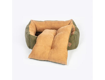  Danish Design Green Tweed Rectangular Snuggle Dog Bed