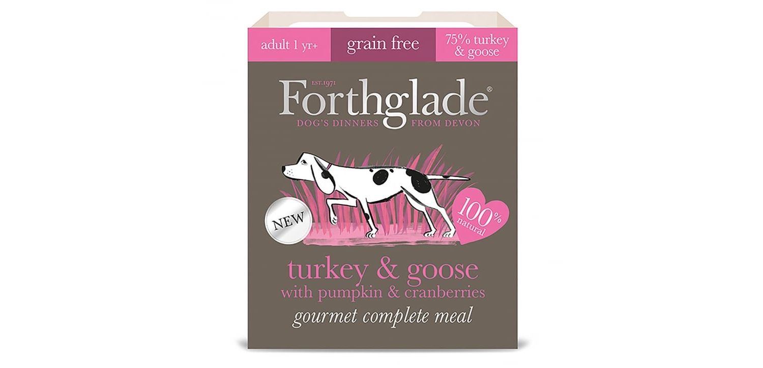  7 X 395g Forthglade Gourmet Grain Free Turkey & Goose W/pumpkin & Cranberry
