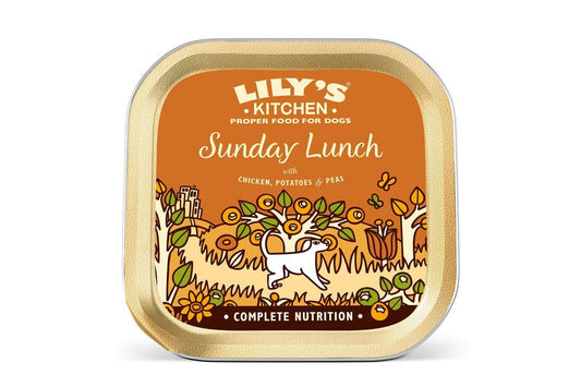  10 X 150g Lily's Kitchen Wet Dog Tray Sunday Lunch