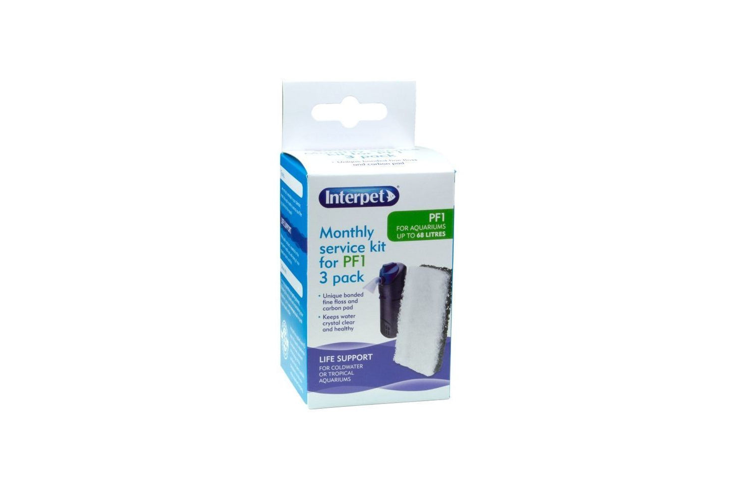  Interpet Power Filter 1 Floss & Carbon Bond 3 Pack