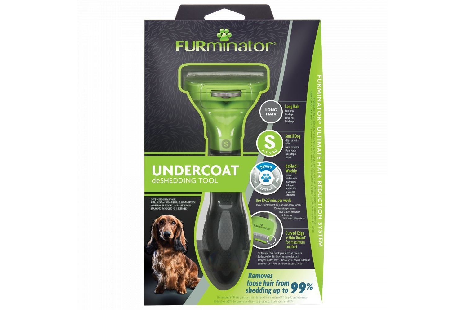  FURminator Undercoat DeShedding Tool For Small Long Hair Dog