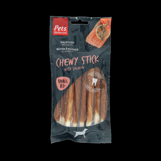  6 X Pets Unlimited Chewy Sticks Dog Treats - Salmon 8 Pieces