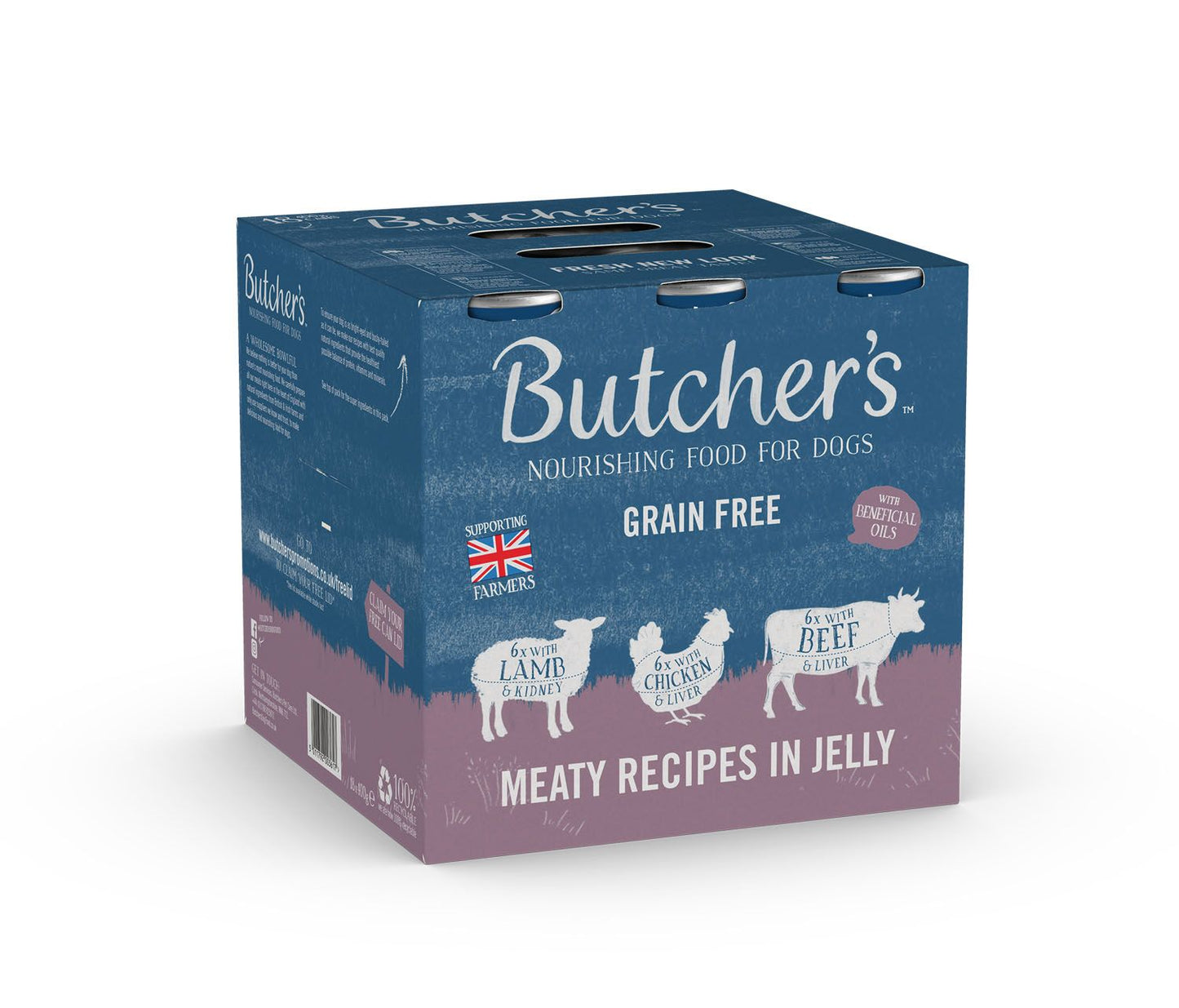  18 X 400g Butcher's Meaty Recipes In Jelly Dog Food