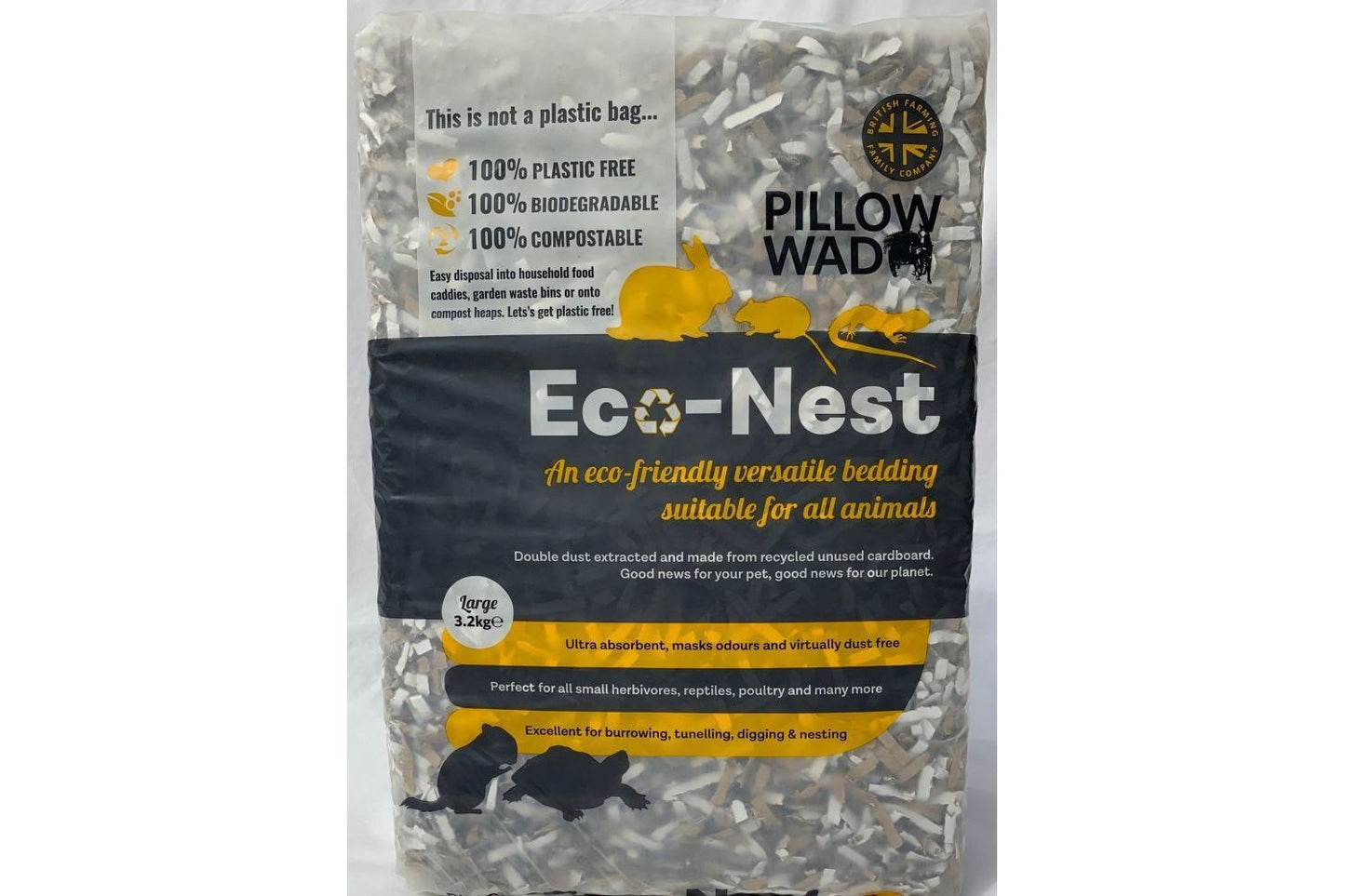  Pillow Wad Eco-Nest Eco-Friendly Animal Bedding 3.2kg