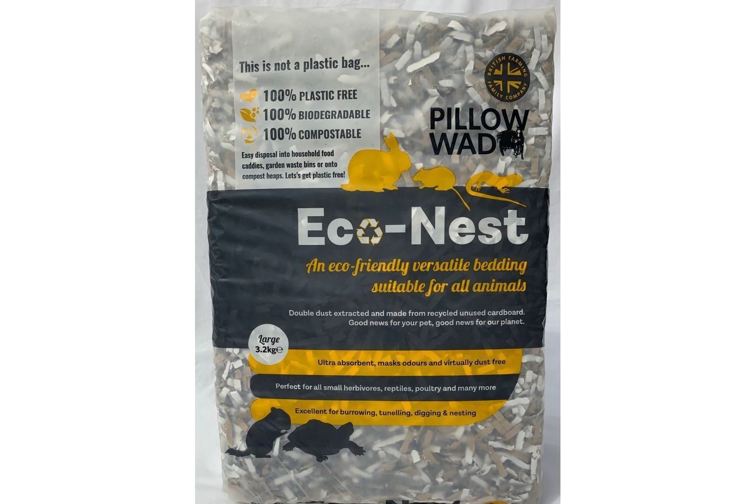  Pillow Wad Eco-Nest Eco-Friendly Animal Bedding 3.2kg
